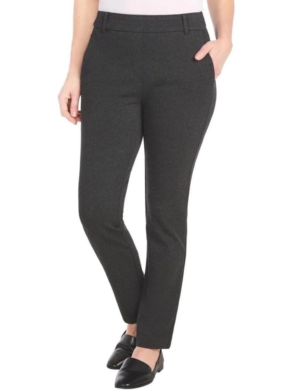 NWT Dalia Women's M Mid Rise Tummy Control Pants Narrow Leg 30" Inseam G2112